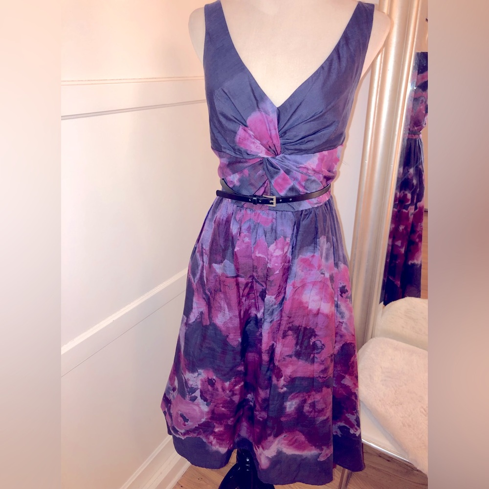 Lela rose floral asymmetrical dress size 4 target collaboration